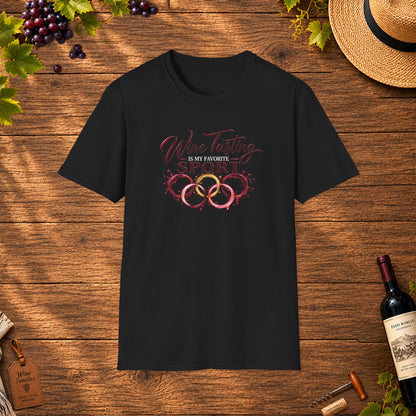 Wine Tasting Is My Favorite Sport Crewneck T-Shirt