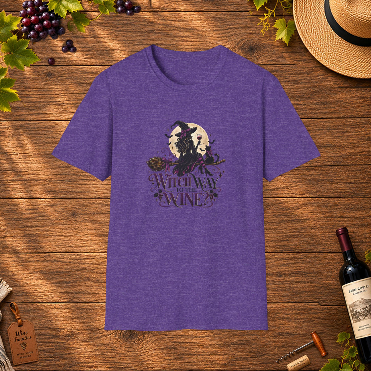 Witch Way To The Wine Unisex Softstyle T-Shirt