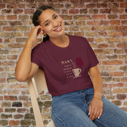 Mom's sanity brought to you by Coffee & Wine Crewneck Tee