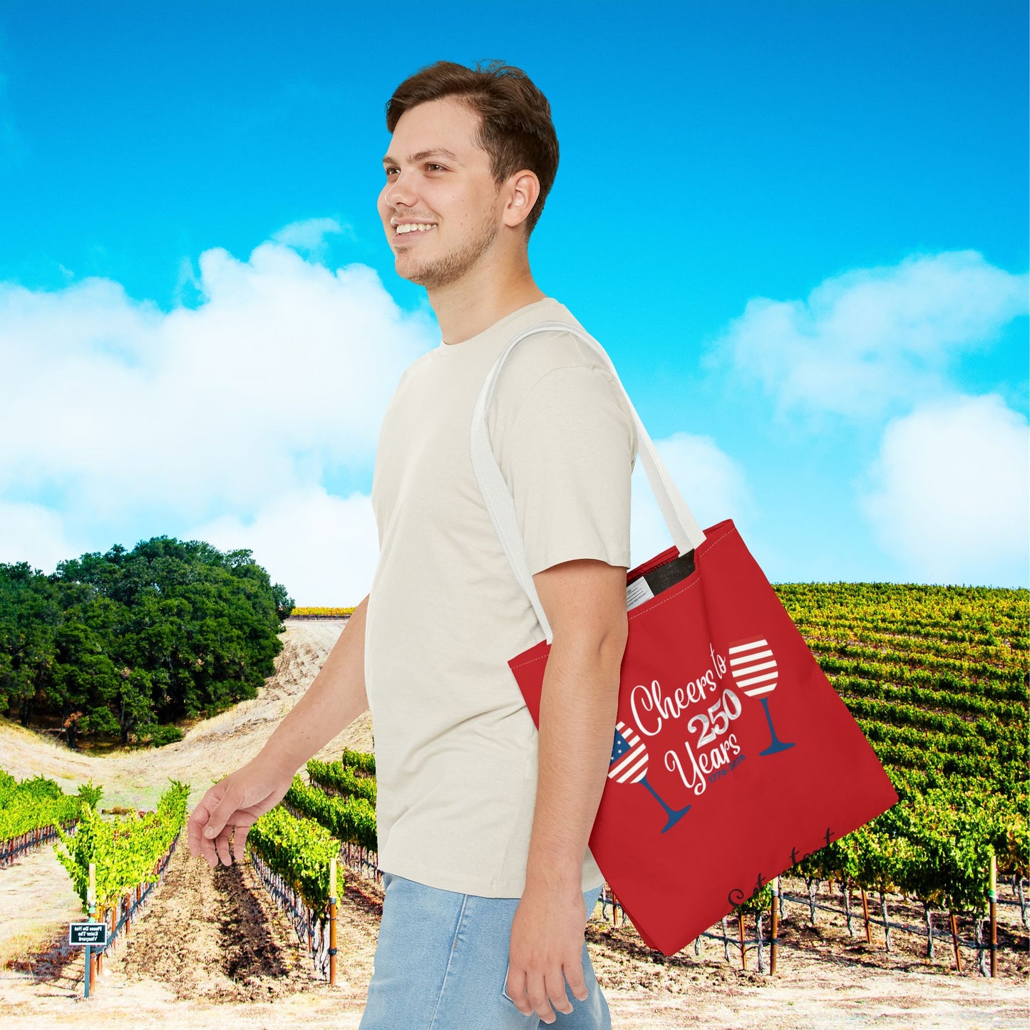 Cheers to 250 Years Independence Day Personalized Tote Bag