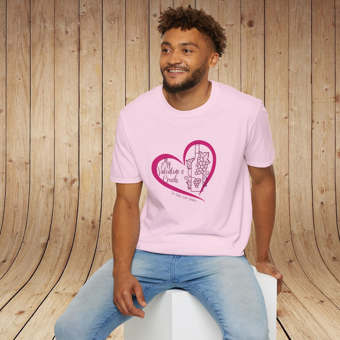 My Valentine's Crush (wine) Unisex Softstyle T-Shirt