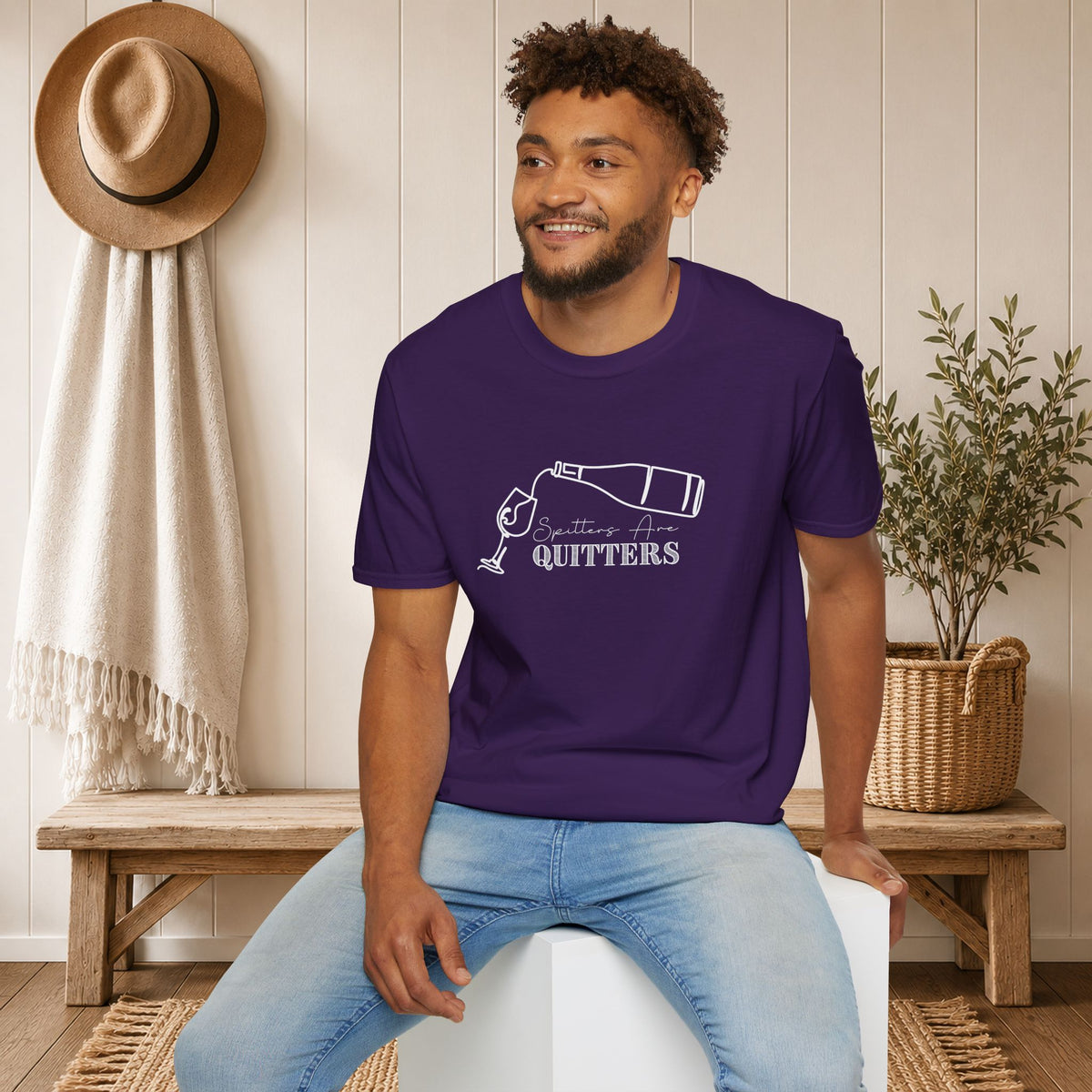 Spitters Are Quitters (wine) Crewneck Tee