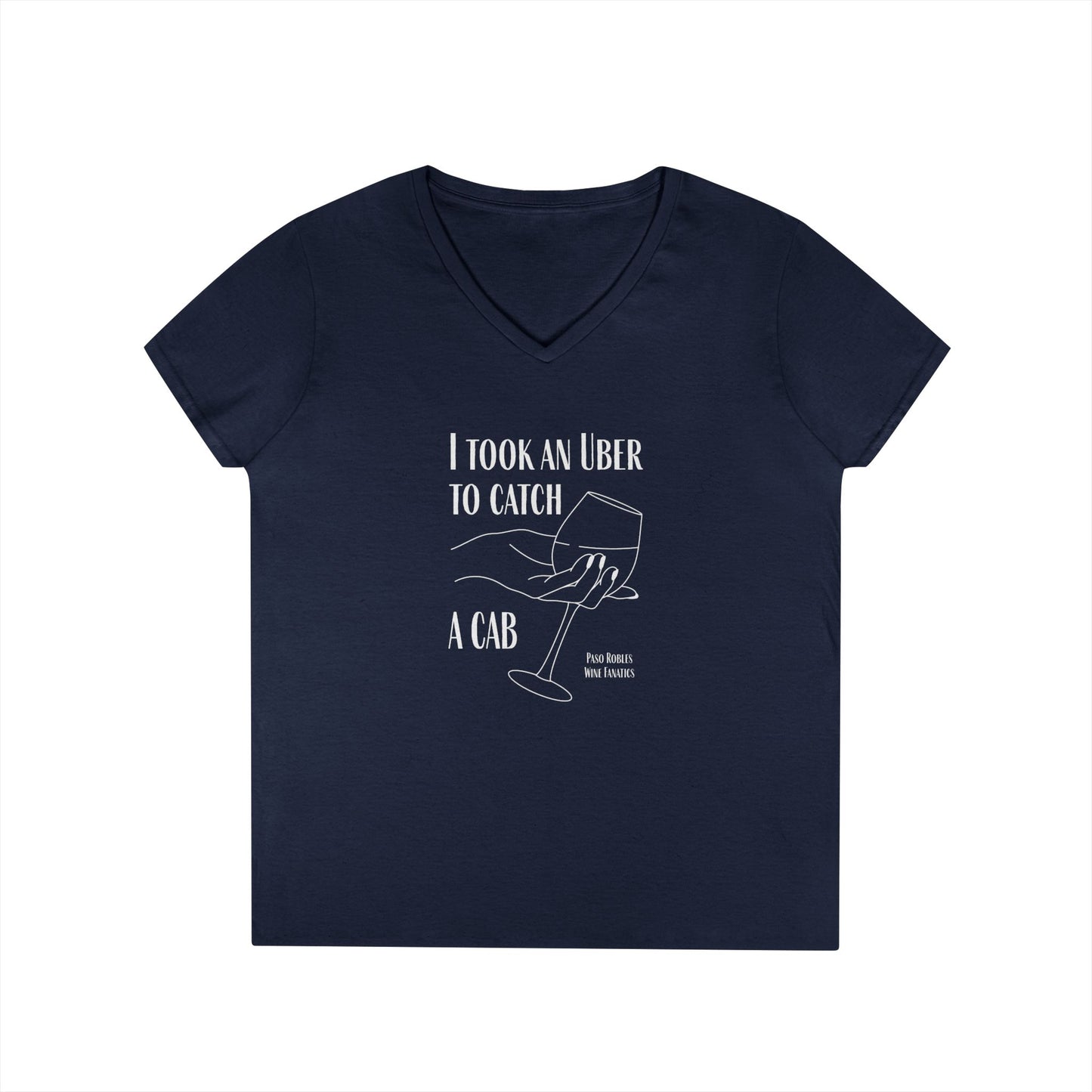 I Took An Uber To Catch A CAB Ladies V-Neck Tee