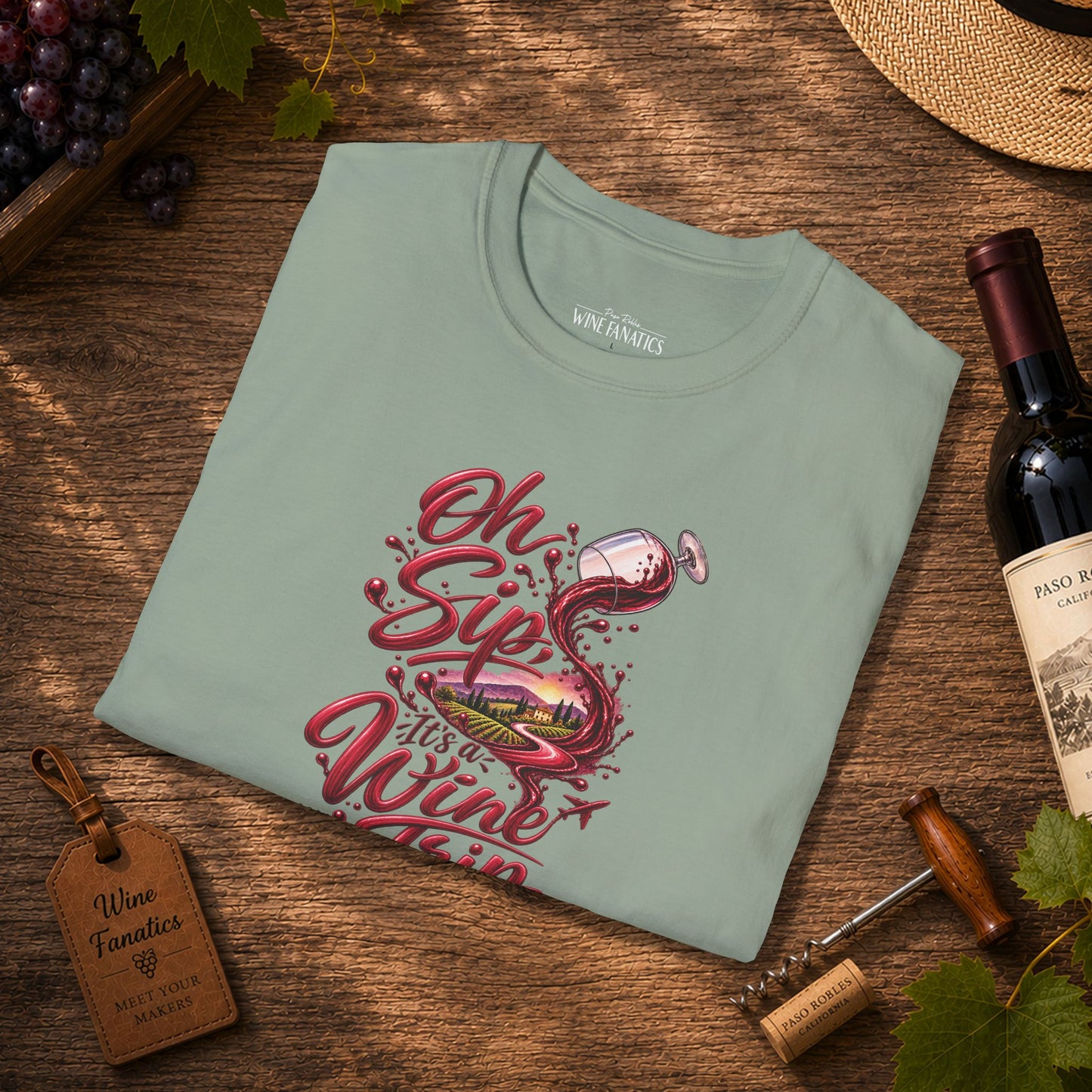 Oh Sip It's A Wine Trip Personalized Crewneck Tee