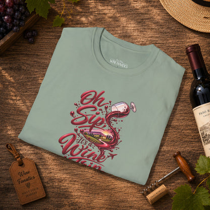Oh Sip It's A Wine Trip Personalized Crewneck Tee