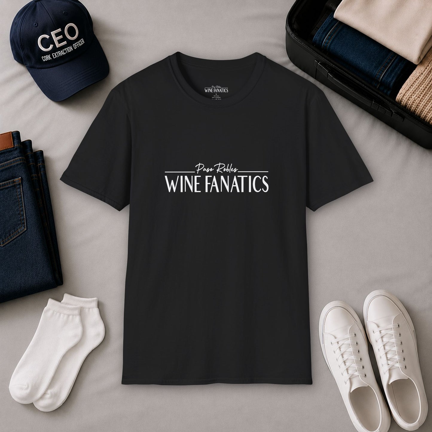 Paso Robles Wine Fanatics Logo Crewneck T-Shirt