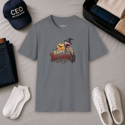 Let's Happy Hallowine Crewneck T-Shirt