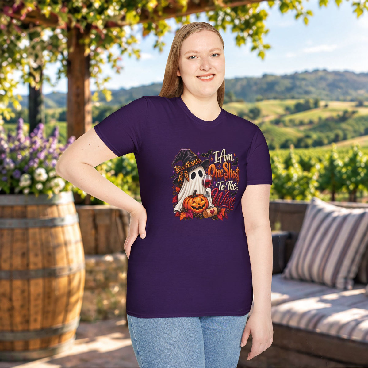 I Am One Sheet To The Wine Unisex Softstyle T-Shirt