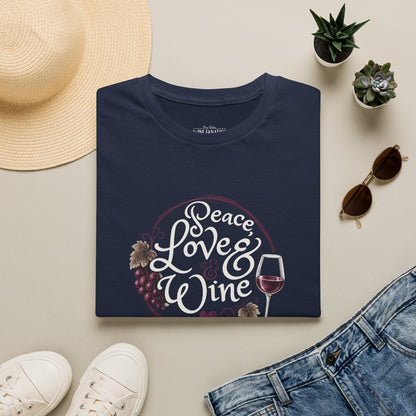 Peace, Love & Wine Crewneck Tee