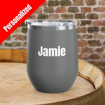 'MERICA Independence Day Personalized 12oz Wine Tumbler