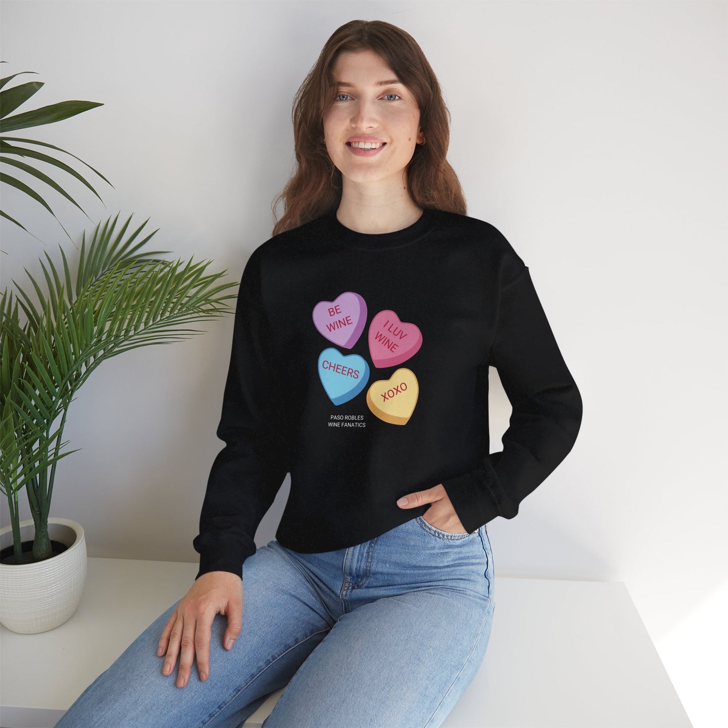 Wine Conversation Hearts Sweatshirt