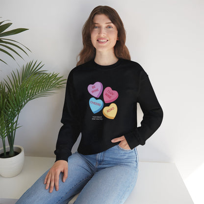 Wine Conversation Hearts Sweatshirt