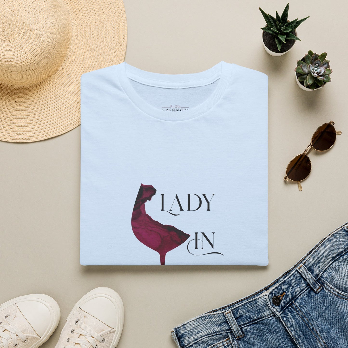 Lady In Red Crewneck Tee