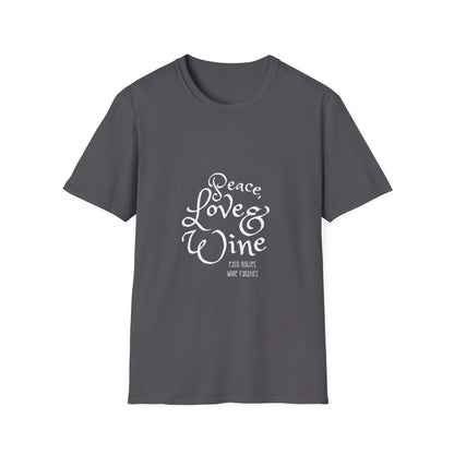 Peace, Love & Wine Unisex Softstyle T-Shirt