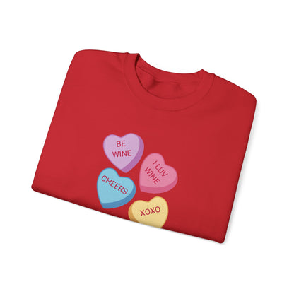 Wine Conversation Hearts Sweatshirt