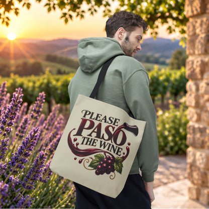 Please Paso The Wine Personalized Tote Bag