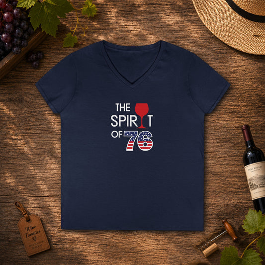 The Spirit of 76 Independence Day Ladies V-Neck Tee