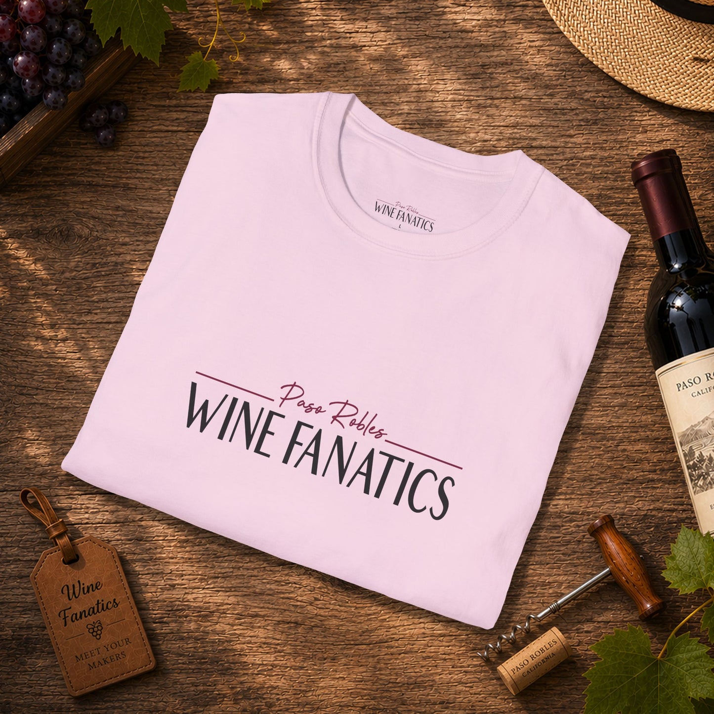 Paso Robles Wine Fanatics Logo Crewneck T-Shirt