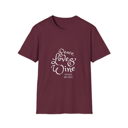 Peace, Love & Wine Unisex Softstyle T-Shirt