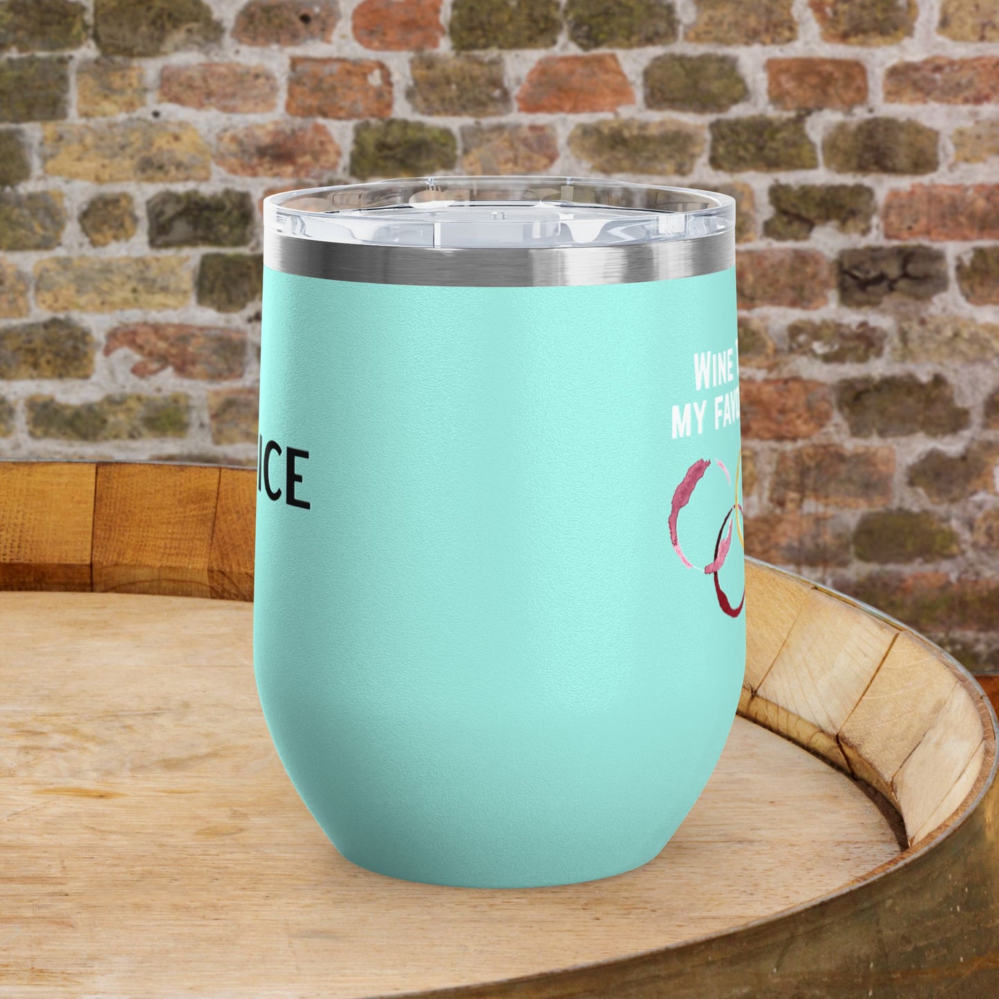Wine Tasting Is My Favorite Sport Personalized 12oz Wine Tumbler