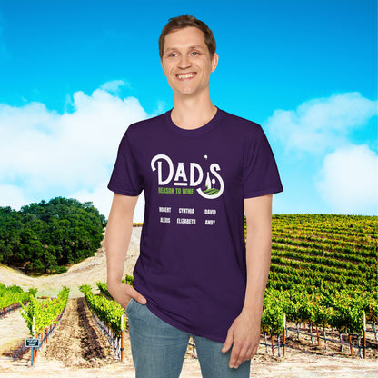 Dad's Reason To Wine Personalized T-Shirt