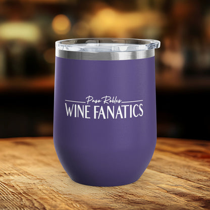 Paso Robles Wine Fanatics Logo 12oz Wine Tumbler