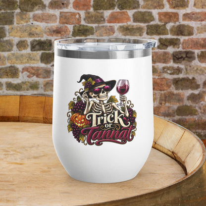 Trick Or Tannat 12oz Personalized Wine Tumbler