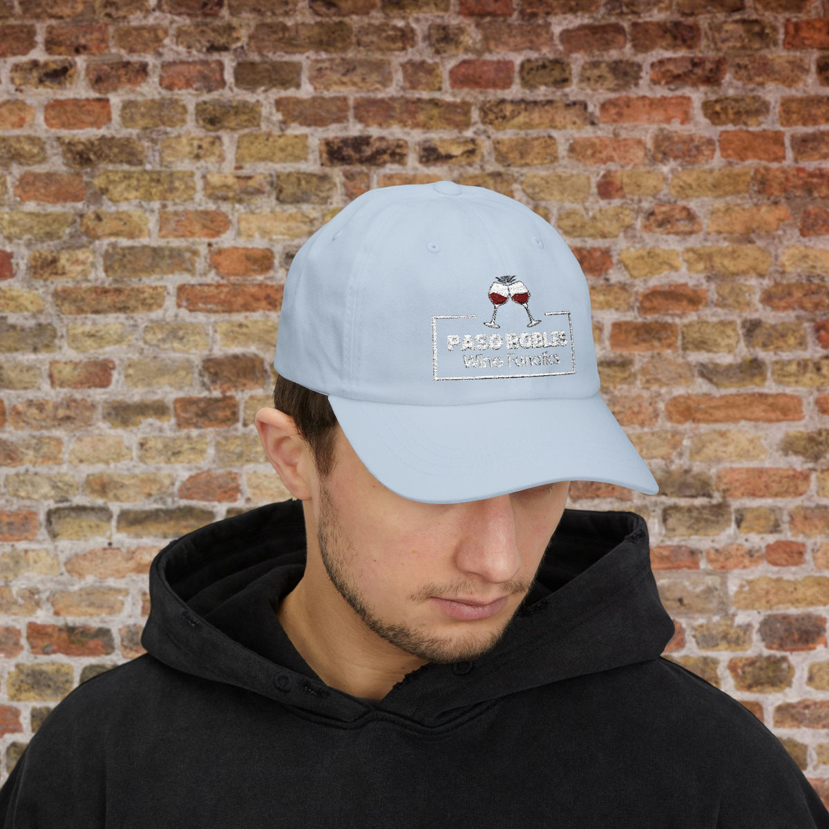 Paso Robles Wine Fanatics Toast Embroidered White Banner Cap
