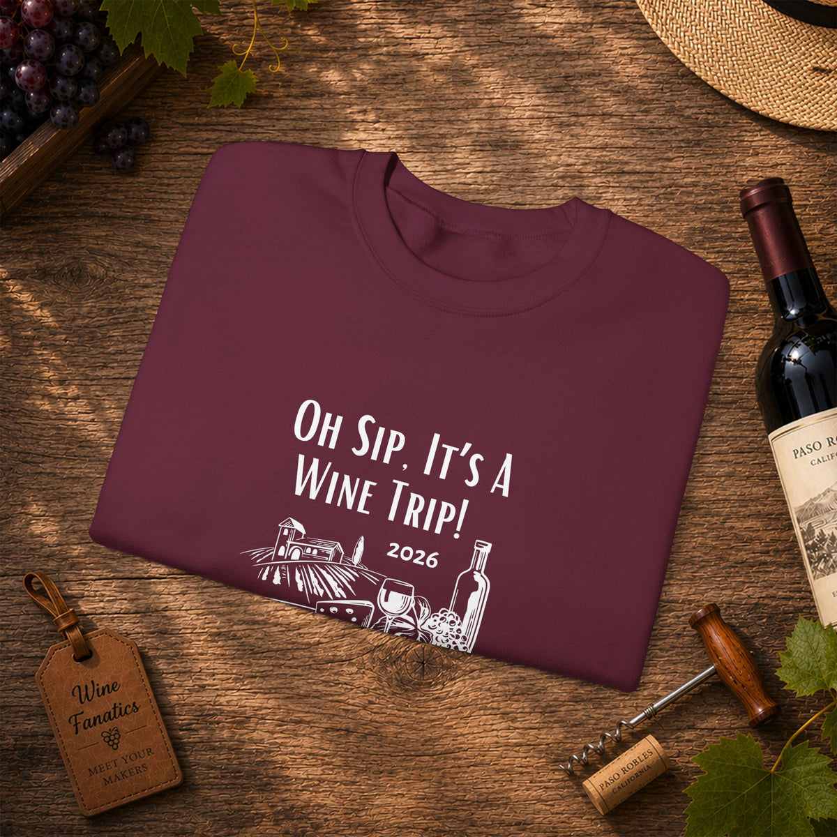 Oh Sip It's A Wine Trip 2025 Personalized Sweatshirt
