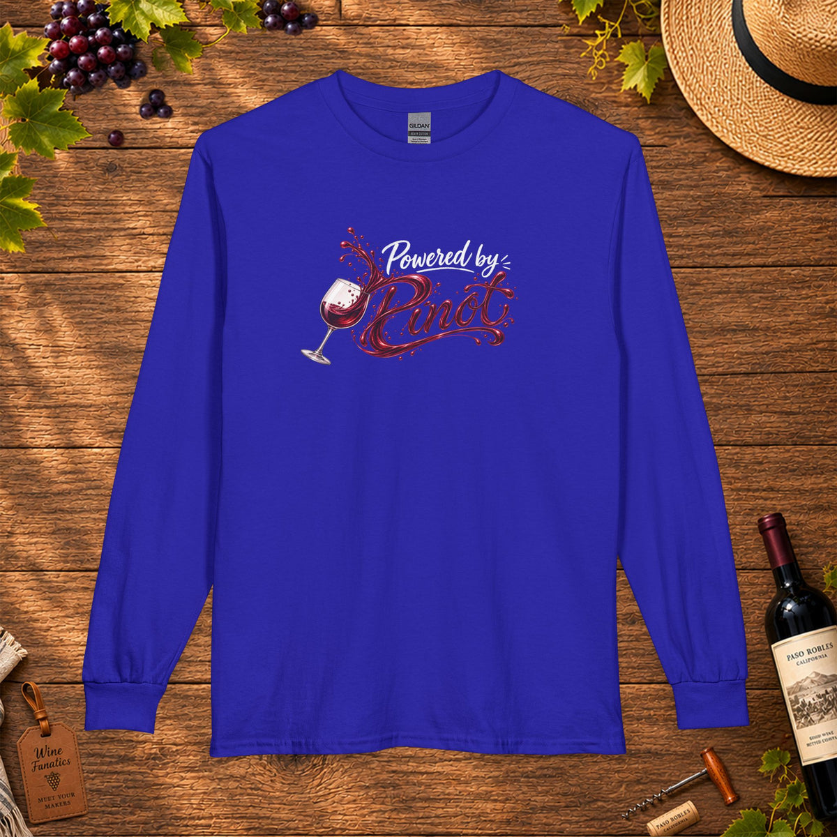 Powered By Pinot Long Sleeve T-Shirt