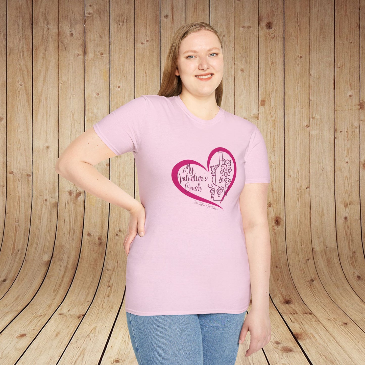 My Valentine's Crush (wine) Unisex Softstyle T-Shirt