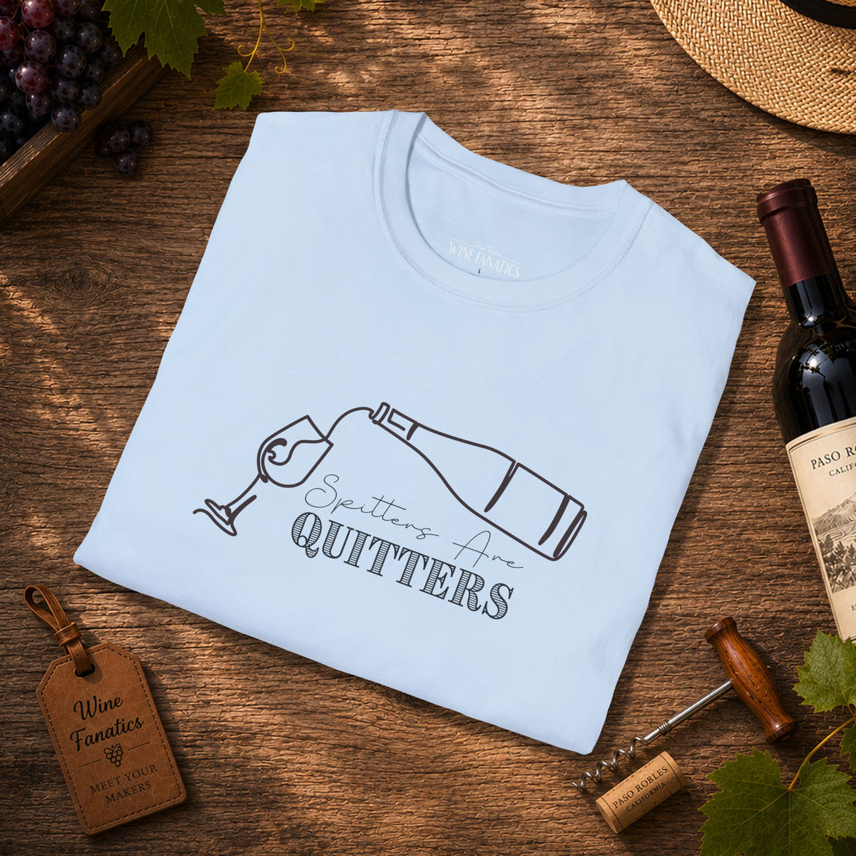 Spitters Are Quitters (wine) Crewneck Tee
