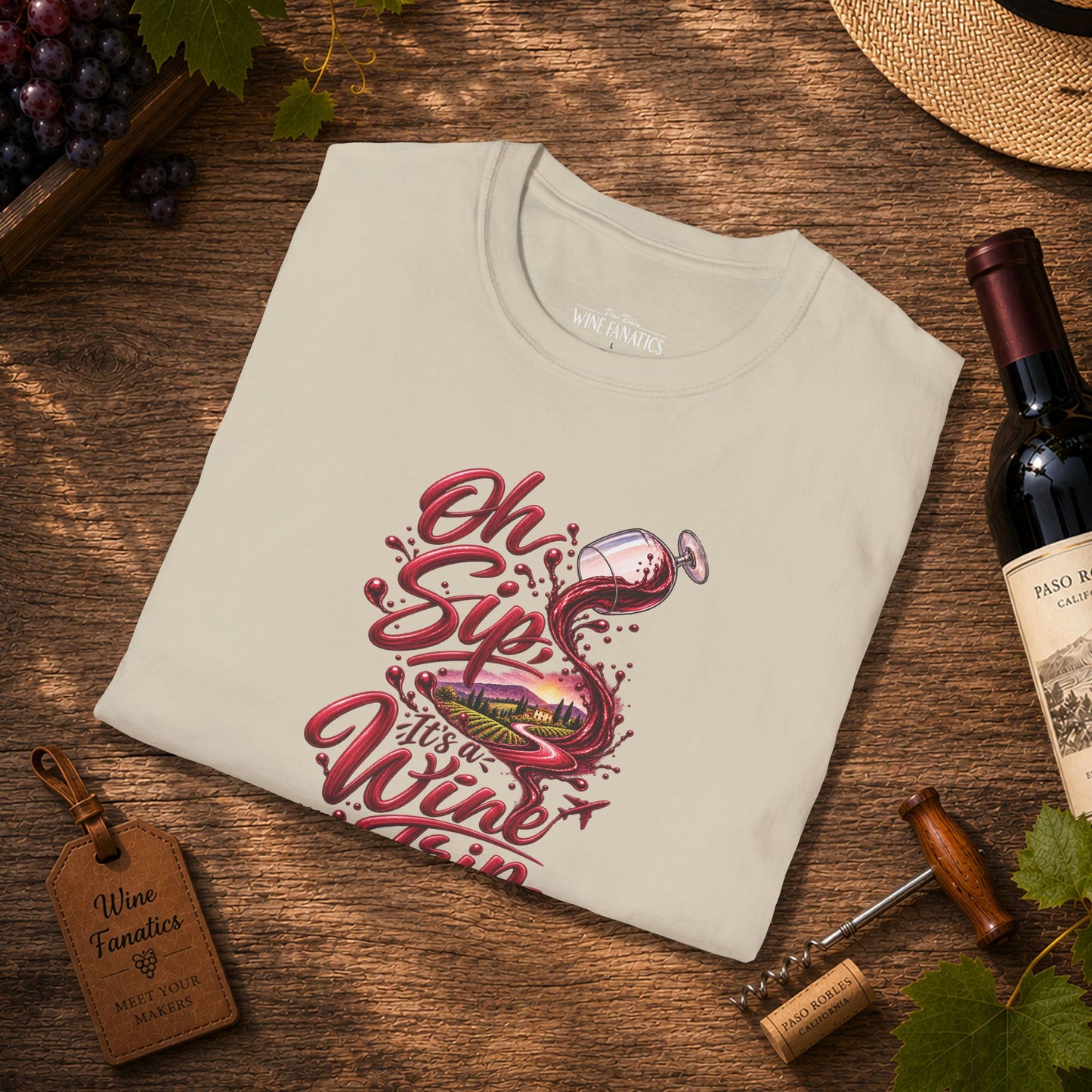 Oh Sip It's A Wine Trip Personalized Crewneck Tee