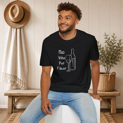 Mas Vino Por Favor Crewneck Tee