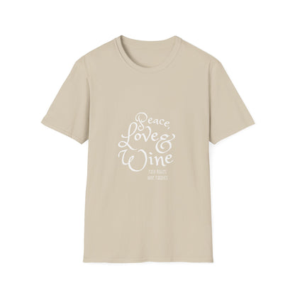Peace, Love & Wine Unisex Softstyle T-Shirt