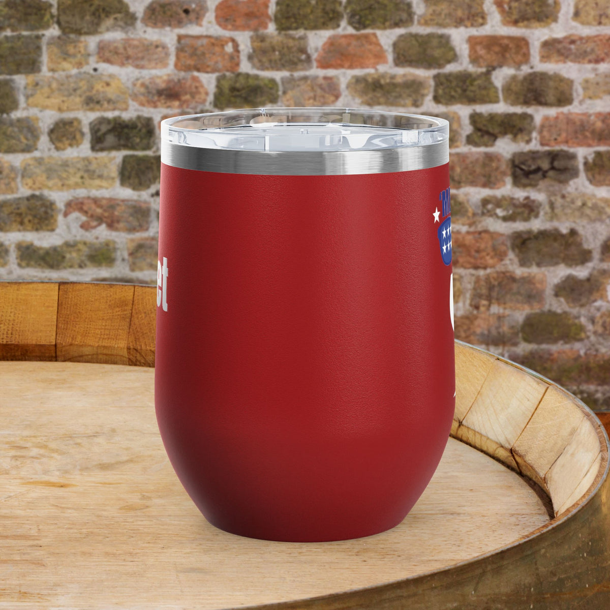 'MERICA Independence Day Personalized 12oz Wine Tumbler