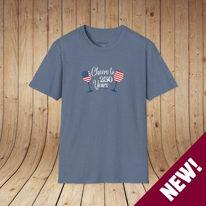 Cheers to 250 Years Independence Day Unisex Softstyle T-Shirt
