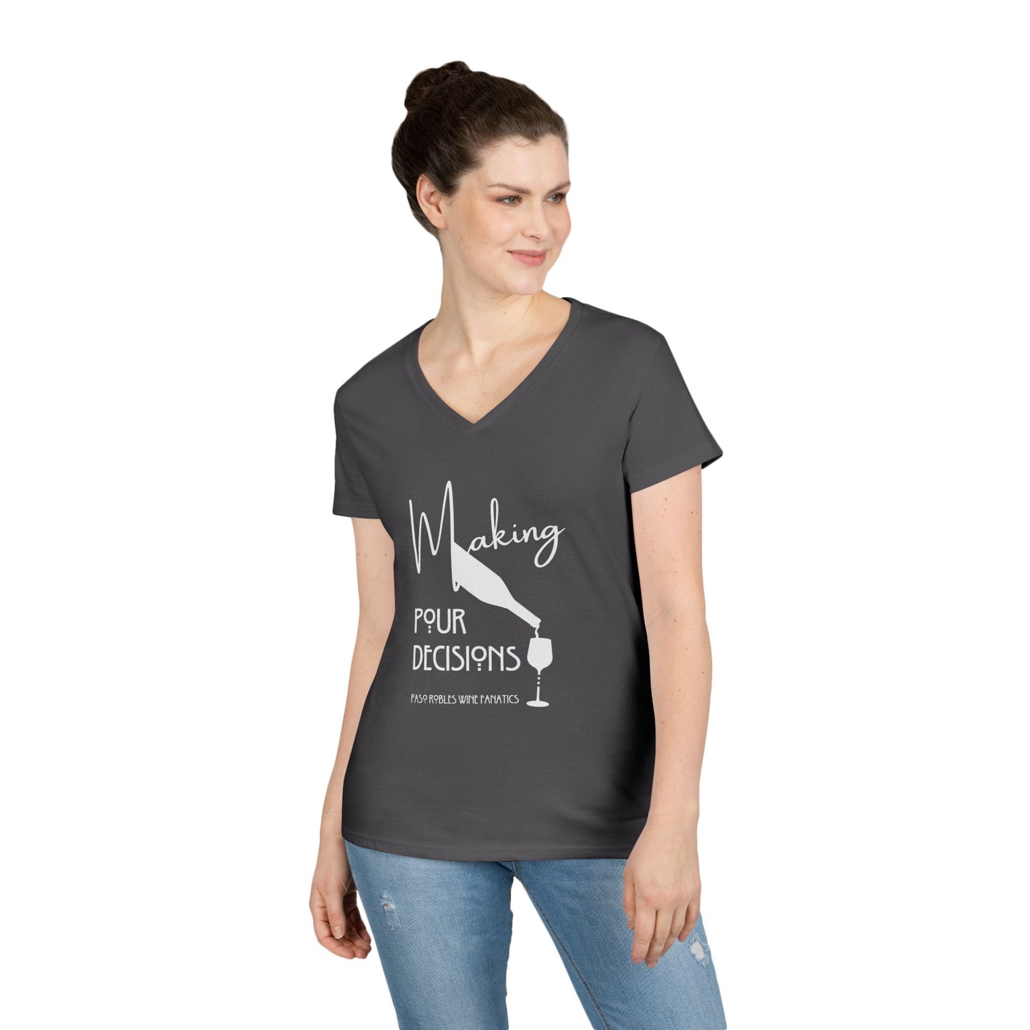 Making Pour Decisions Ladies' V-Neck Tee