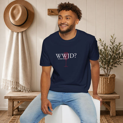 WWJD? Turn Water Into Wine Crewneck Tee