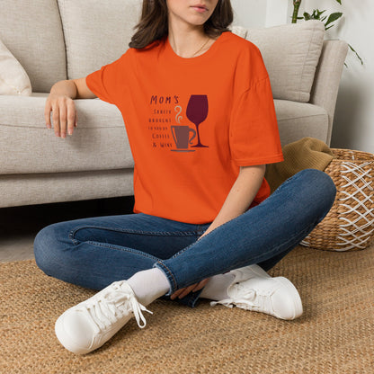 Mom's sanity brought to you by Coffee & Wine Crewneck Tee