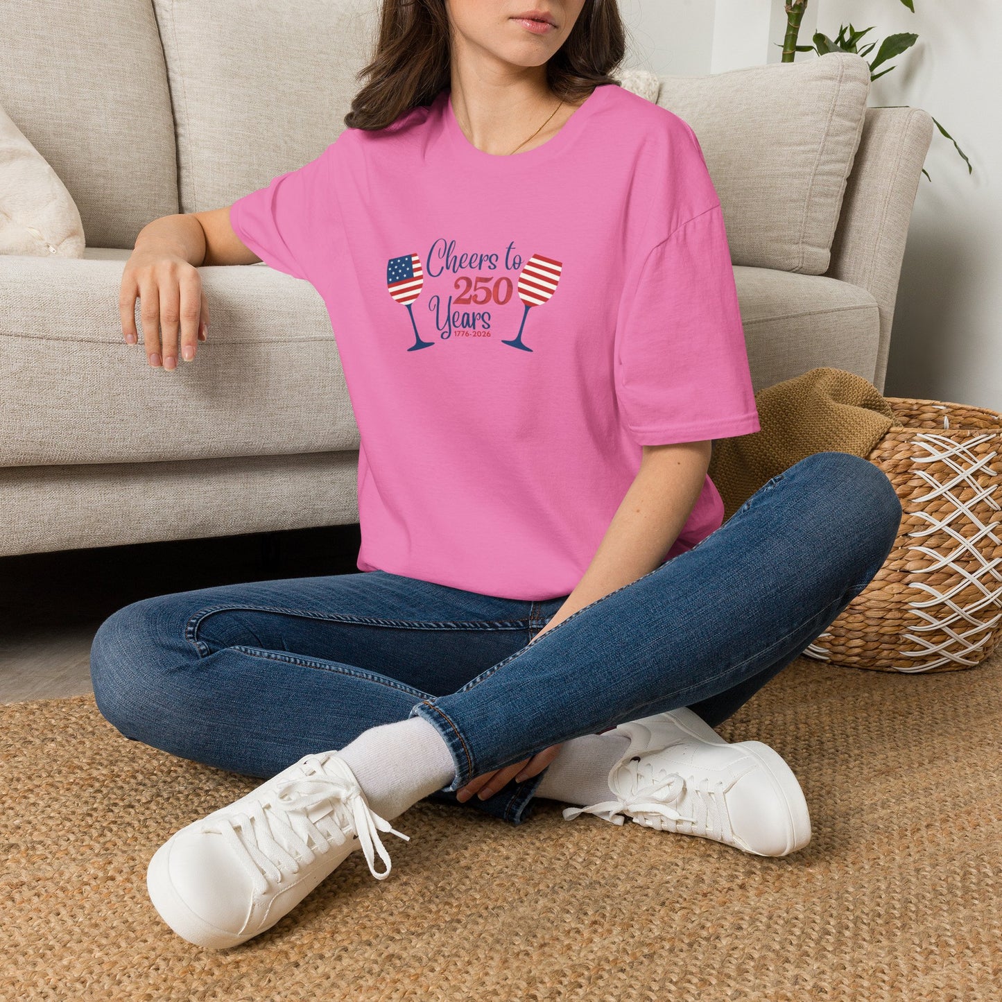 Cheers to 250 Years Independence Day Unisex Softstyle T-Shirt