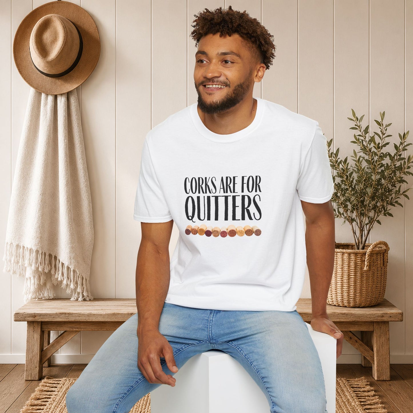 Corks Are For Quitters Crewneck Tee