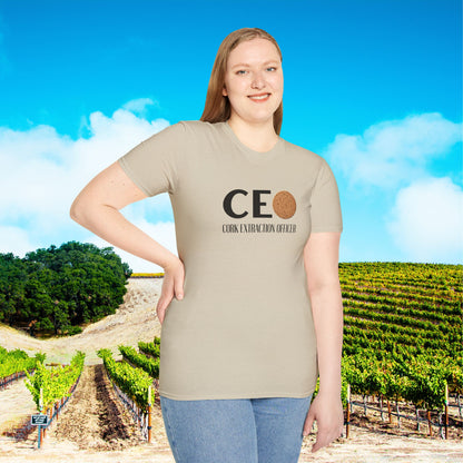 CEO Cork Extraction Officer Unisex Softstyle T-Shirt