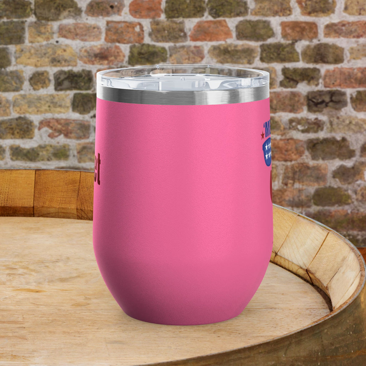 'MERICA Independence Day Personalized 12oz Wine Tumbler