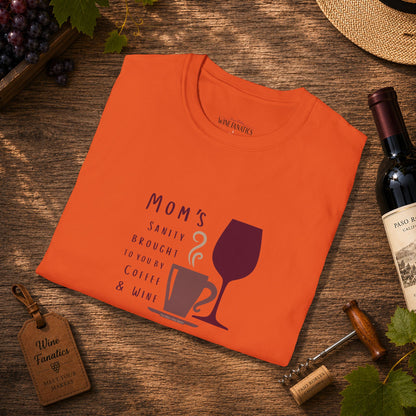 Mom's sanity brought to you by Coffee & Wine Crewneck Tee