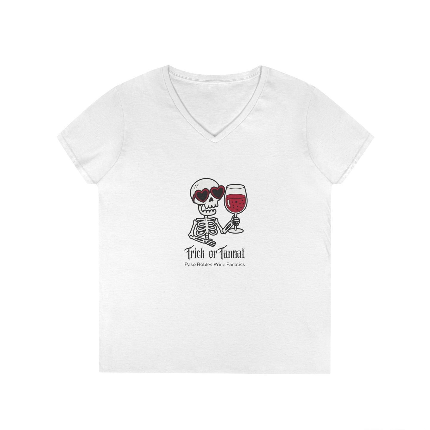 Trick or Tannat Ladies V-Neck Tee