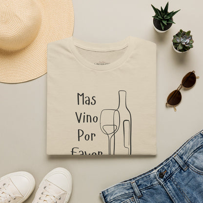 Mas Vino Por Favor Crewneck Tee