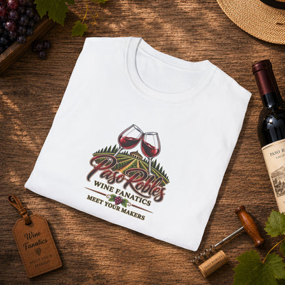 Paso Robles Wine Fanatics Meet Your Makers Crewneck T-Shirt