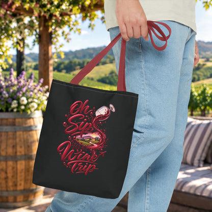 Oh Sip, It's A Wine Trip Personalized Tote Bag