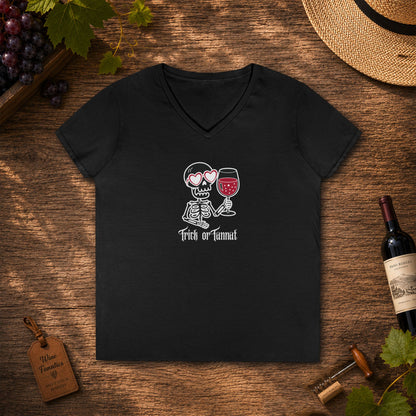 Trick or Tannat Ladies V-Neck  Tee